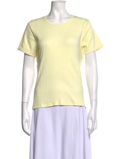 Pre-owned Leset Crew Neck Short Sleeve T-shirt W/ Tags In Yellow