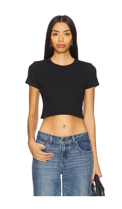 Leset Kelly Crop Slim Fit Tee In Black