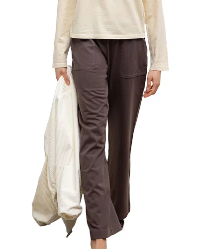 Leset Margo Cotton Patch Pockets Pants In Brown