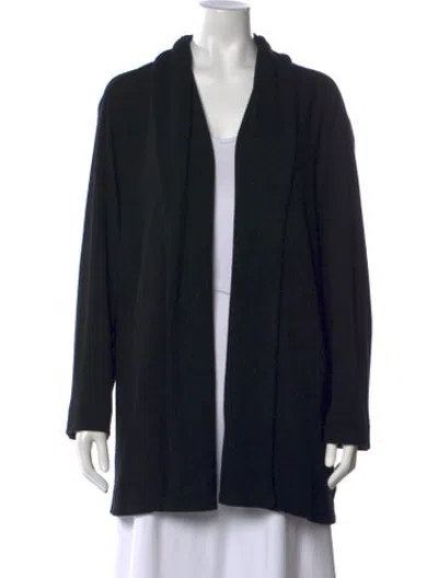 Pre-owned Leset Open Front Sweater In Black