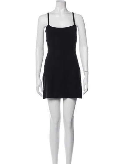 Pre-owned Leset Square Neckline Mini Dress W/ Tags In Black