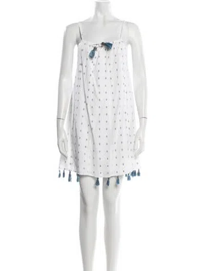 Pre-owned Letarte Printed Mini Dress In White