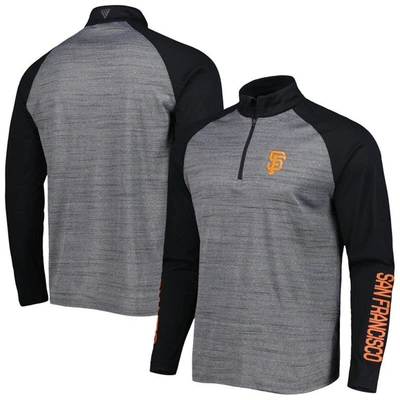 Levelwear Heather Gray San Francisco Giants Vandal Raglan Quarter-zip Top