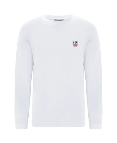 Levelwear Men's White Usmnt Luxe Signature Long Sleeve T-shirt