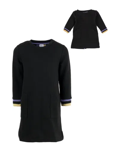 Leveret Matching Girls & Doll Dress In Black