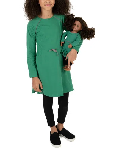 Leveret Matching Girls & Doll Dress In Green