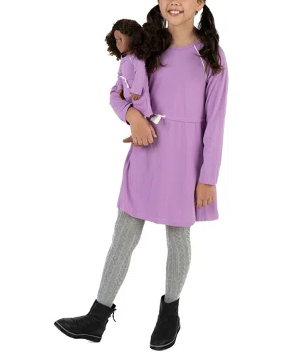Leveret Matching Girls & Doll Dress In Purple