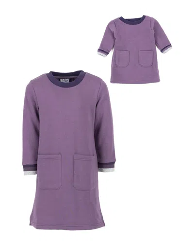 Leveret Matching Girls & Doll Dress In Purple