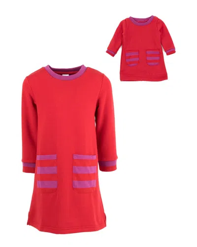 Leveret Matching Girls & Doll Dress In Red