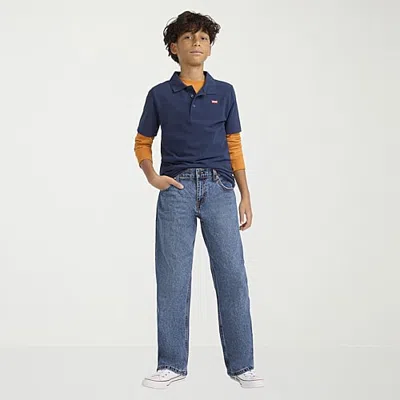Levi 's Big Kid Boys Adjustable Waist 578 Baggy Fit Straight Leg Jean In Blue