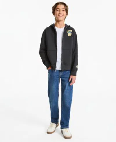 Levi's Kids' Levis Boys 8 20 Graphic Full Zip Hoodie 514 Straight Leg Stretch Performance Jeans In Blue Stone