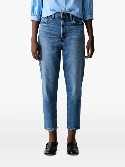Levi's High-waisted Cropped Jeans In Blue