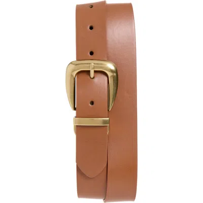 Levi's 1.25 Inch Reversible Swivel Leather Belt In Tan/ Black