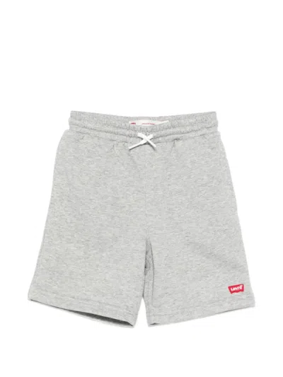 Levi's Kids' Logo-patch Drawstring Shorts In Gray