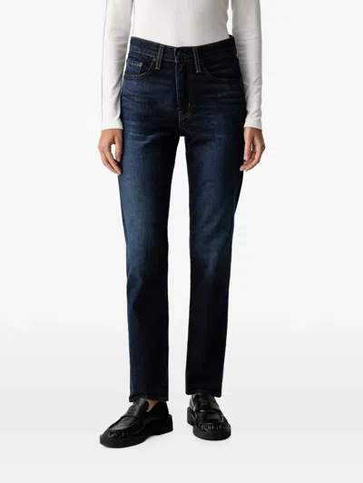 Levi's Logo-patch Straight-leg Jeans In Blue