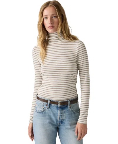 Levi's Women's Hayes Long-sleeve Slim-fit Turtleneck T-shirt In Neutral