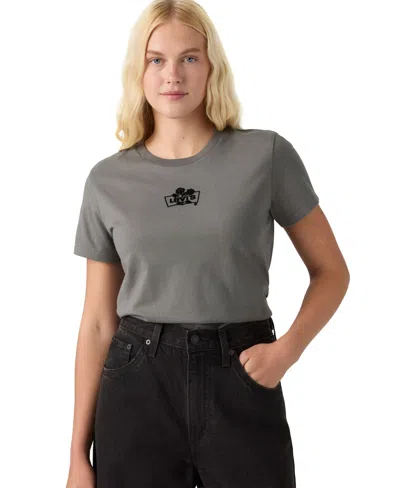 Levi's Women's The Perfect Crewneck Cotton T-shirt In Gray