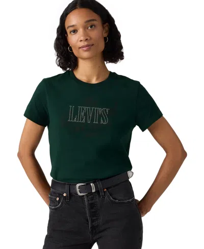 Levi's Women's The Perfect Crewneck Cotton T-shirt In Green