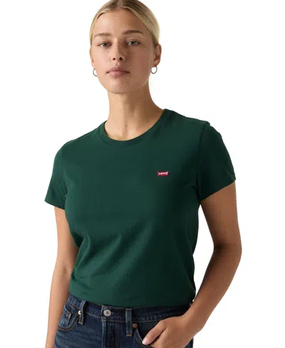 Levi's Women's The Perfect Crewneck Cotton T-shirt In Green