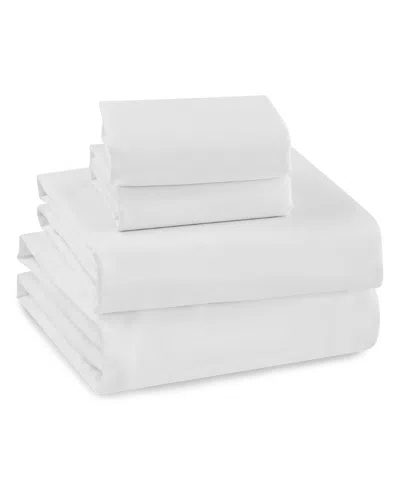 Levtex Home 300 Thread Count Cotton Sateen 4-piece Sheet Set, California King In White