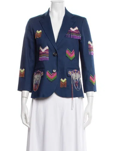Pre-owned Libertine Patterned Blazer In Blue