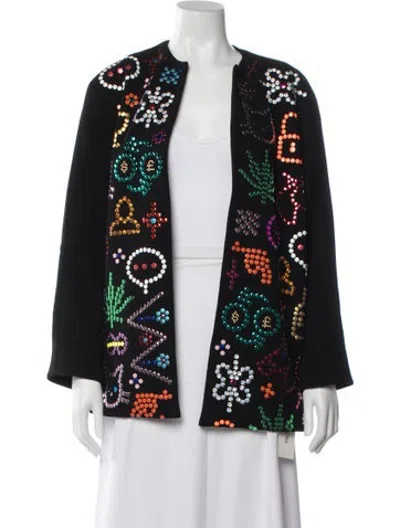 Pre-owned Libertine Wool Graphic Print Jacket In Black
