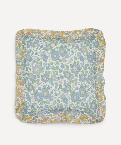 Liberty Betsy Linen Ruffled Pillowcase In Blue