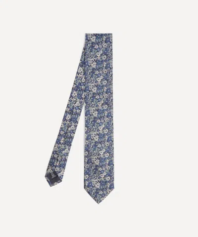 Liberty Mens Libby Jacquard Silk Tie In Blue