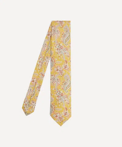 Liberty Mens Palm Willow Silk Tie In Yellow