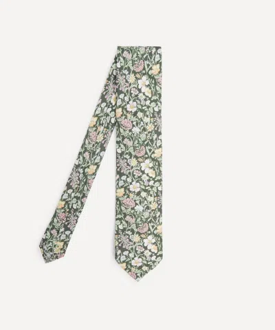 Liberty Mens Rachel Meadow Silk Tie In Green