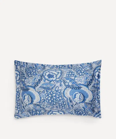 Liberty Patricia Cotton Sateen Standard Pillowcase In Blue