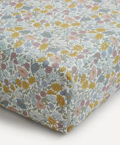 Liberty Poppy Meadowfield Tana Lawn Cotton Super King Fitted Sheet In Pink
