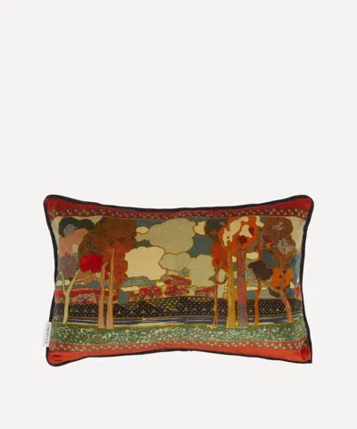 Liberty Prospect Road Velvet Piped Cushion In Multi