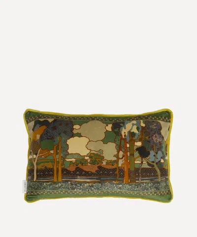Liberty Prospect Road Velvet Piped Cushion In Multi