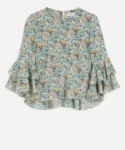 Liberty Women's Rachel Meadow Silk Gala Top In Green