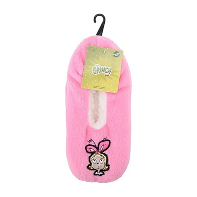 Licensed Properties Kids' Girls 1 Pair Grinch Slipper Socks In Pink