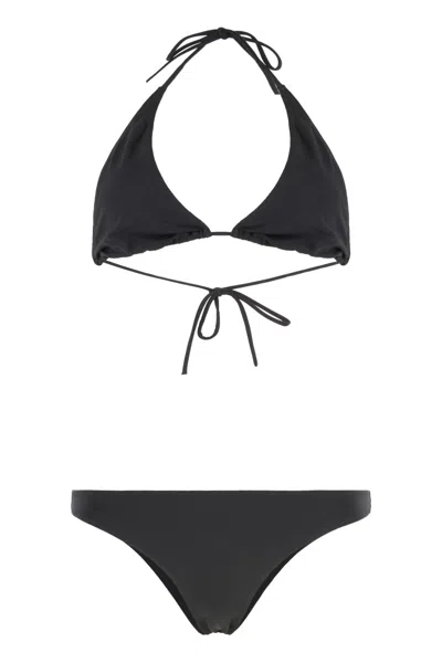 Lido Black Solid Swimwear