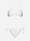 Lido Venti Self-tie Triangle Bikini In Ivory