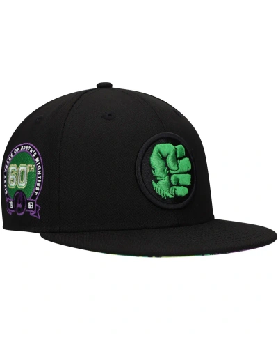Lids Men's Black The Hulk Marvel 60th Anniversary Snapback Hat