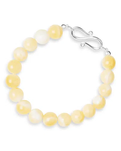 Lie Studio Mary Beige Topaz Beaded Flex Bracelet In Multi