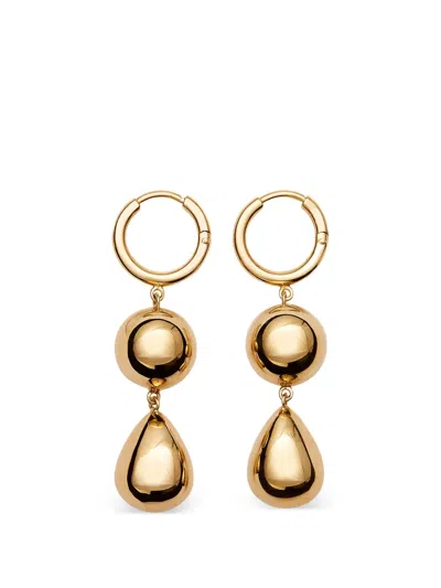 Lie Studio The Cathrine Drop Earrings In Gold