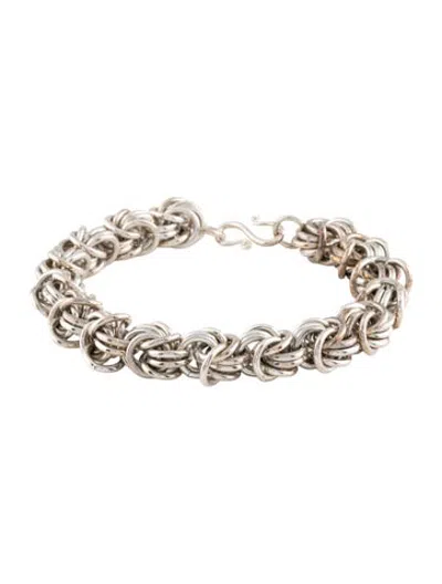 Pre-owned Lie Studio The Flora Link Bracelet, 7.25" In Multicolor