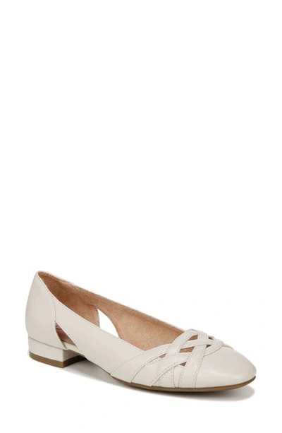 Lifestride Carmen Ballet Flat In Bone White Faux Leather