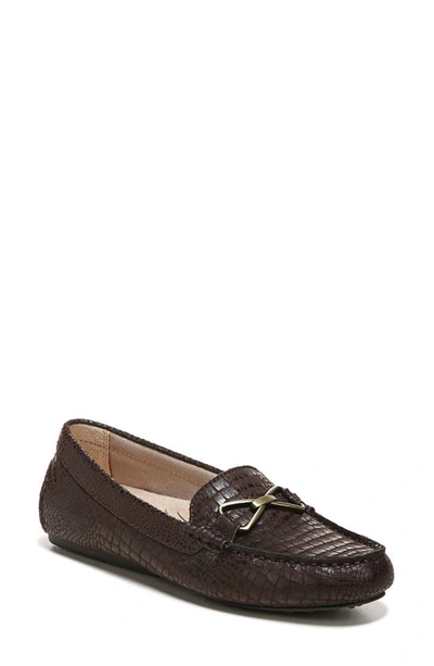 Lifestride Turnpike Croc Embossed Loafer In Chocolate