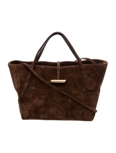 Pre-owned Liffner Suede Top Handle Bag In Brown