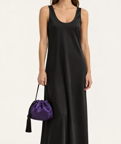 Liffner Tassel Pouch Plum Satin In Purple