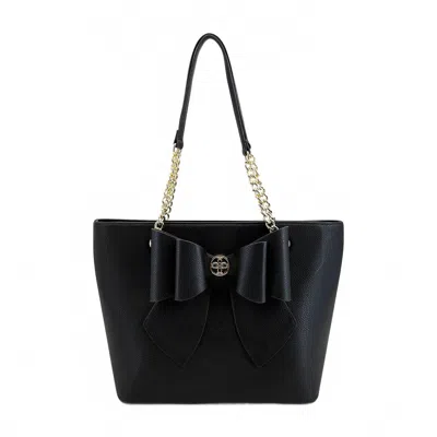 Like Dreams Women's Aubrey Vegan Leather Bow Tote Bag In Black