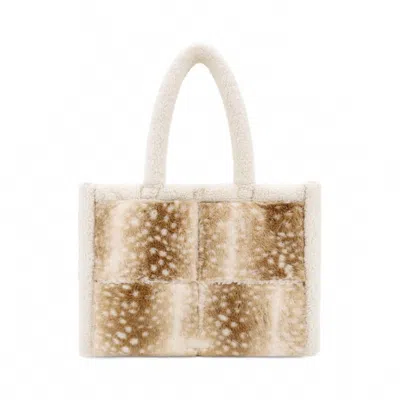Like Dreams Women's Doehaven Sherpa Faux Fur Tote Bag In Tan In Multi