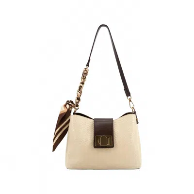 Like Dreams Women's Sabine Woven Scarf Crossbody Bag In Ivory In Multi