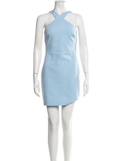 Pre-owned Likely Halterneck Mini Dress In Blue